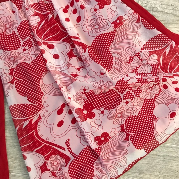 Red and white Retro 60s dress - Picture 3 of 7